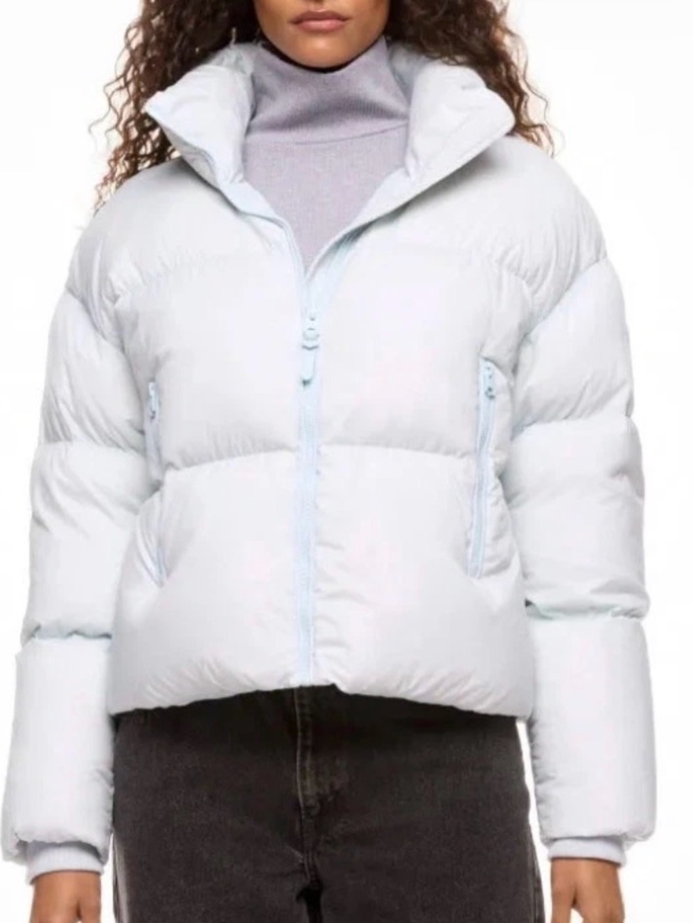 Mackage Women's Light Blue Cropped Puffer Jacket